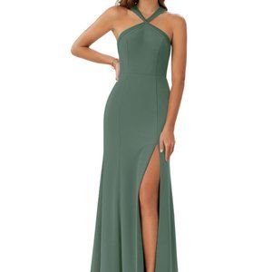 Azazie Rue Bridesmaid Dress in Eucalyptus